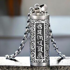 990 Grade Silver Non Tarnish Waterproof Storage Pendant w 925 Silver Chain NEW